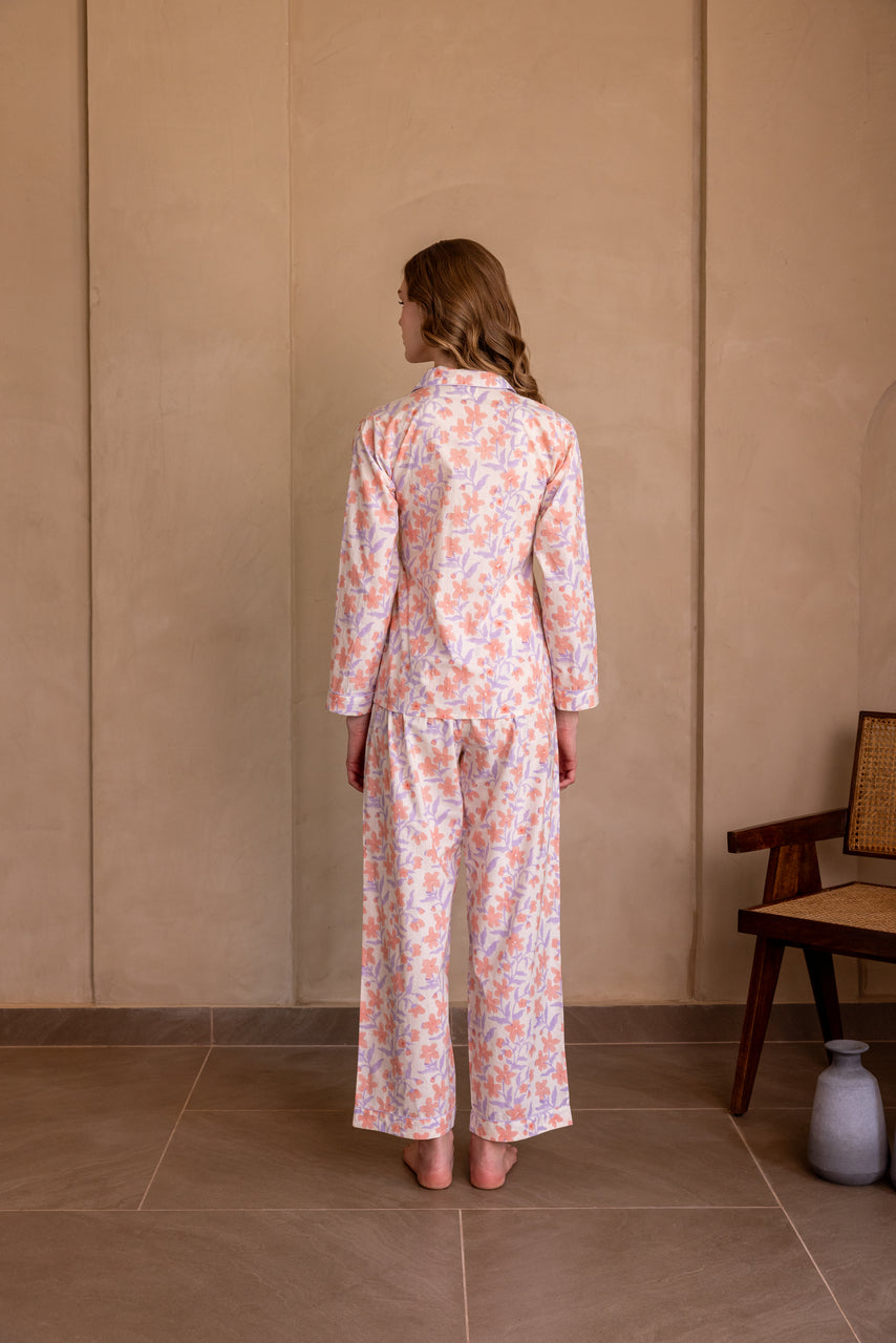 Dawn Mist Organic Cotton Long Pajama Set