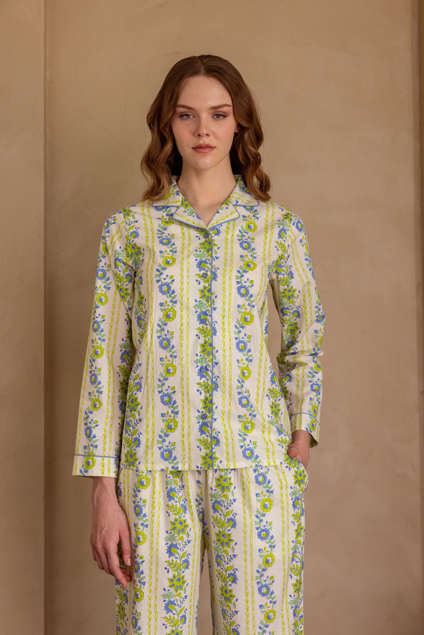 Seafoam Garden Organic Cotton Pajama Set