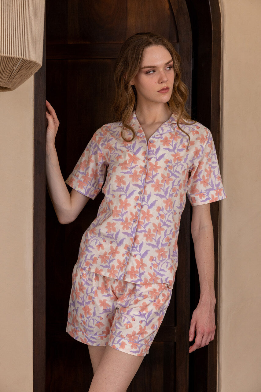 Dawn Mist Organic Cotton Short Pajama Set