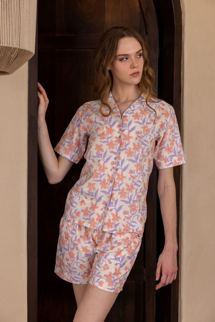 Dawn Mist Organic Cotton Short Pajama Set