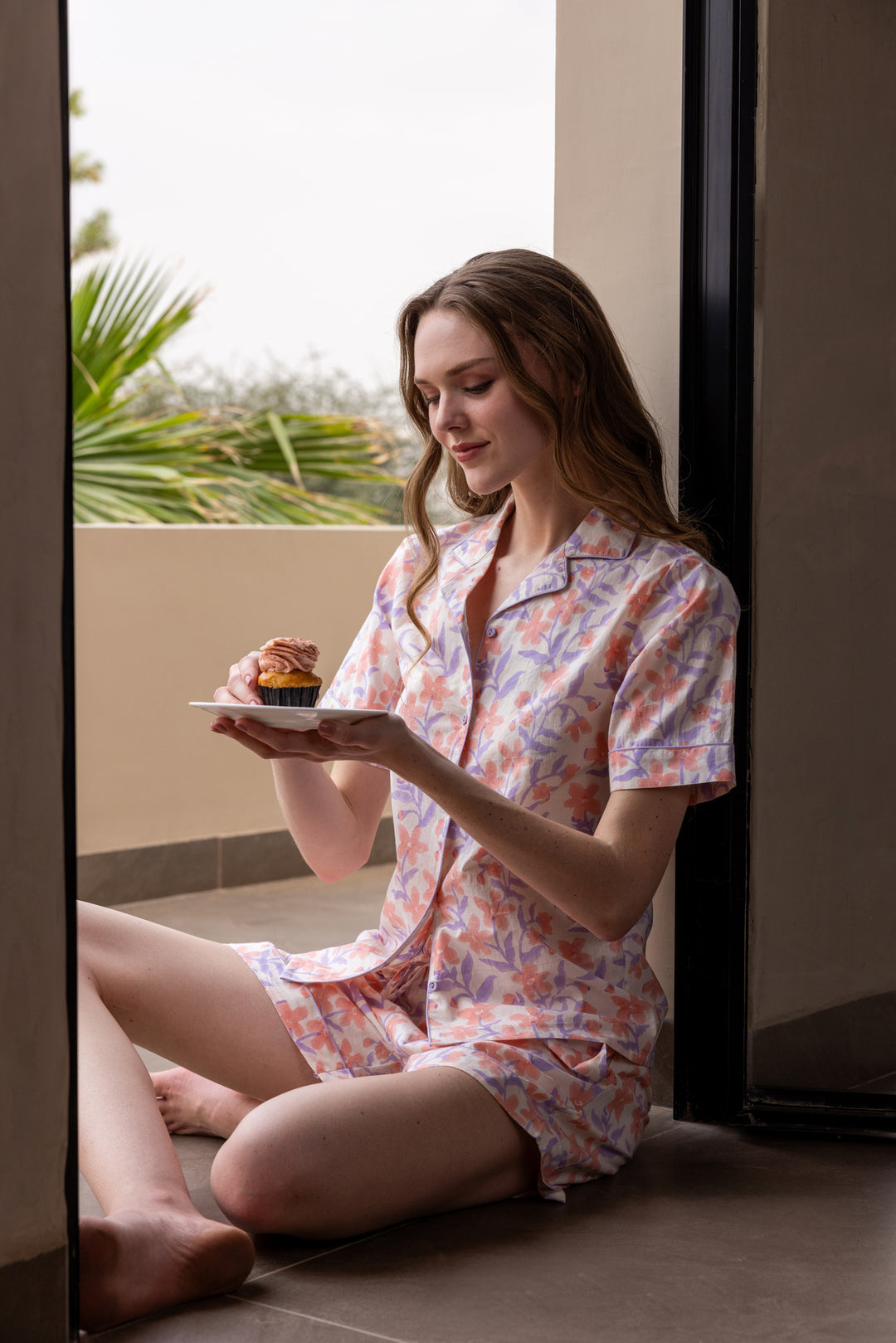 Dawn Mist Organic Cotton Short Pajama Set